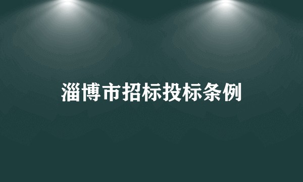 淄博市招标投标条例