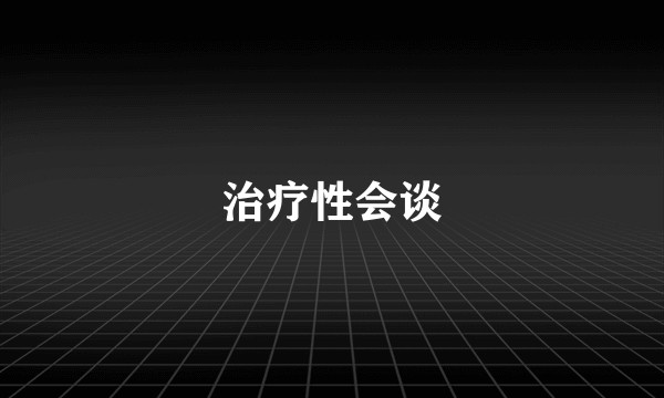 治疗性会谈