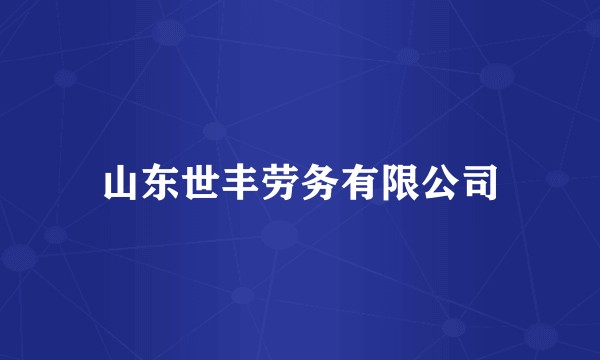 山东世丰劳务有限公司