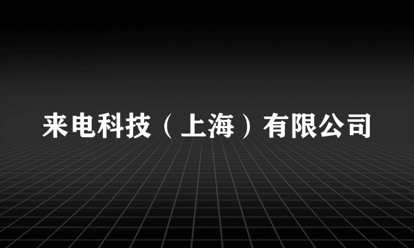 来电科技（上海）有限公司