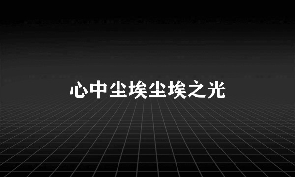 心中尘埃尘埃之光