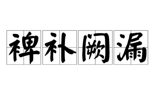 裨补阙漏