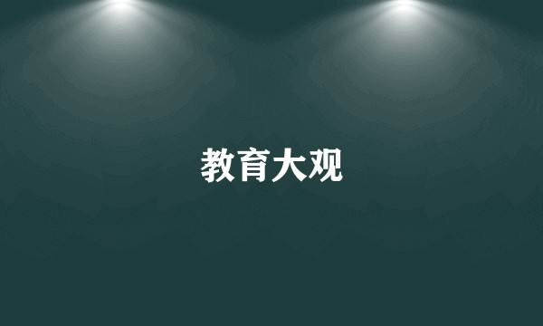 教育大观