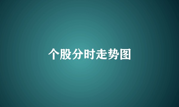 个股分时走势图