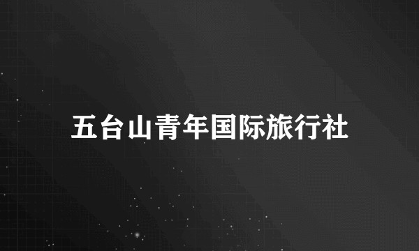 五台山青年国际旅行社