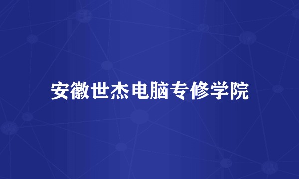 安徽世杰电脑专修学院