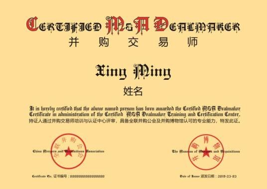 并购交易师（从事并购业务的执业人员）