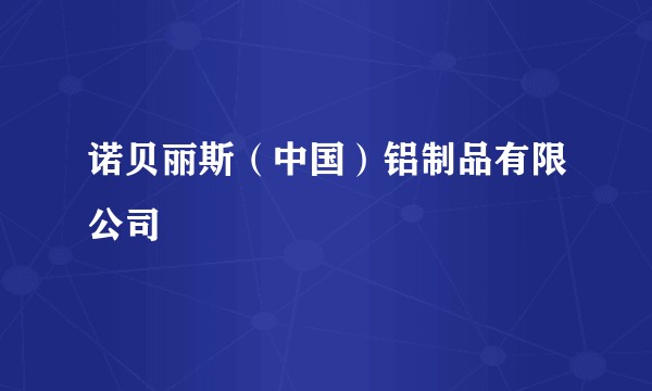 诺贝丽斯（中国）铝制品有限公司