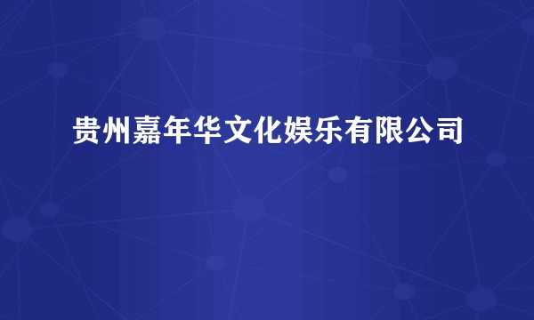 贵州嘉年华文化娱乐有限公司