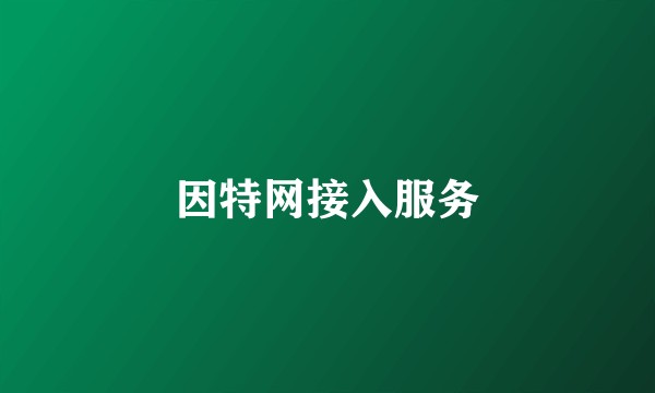 因特网接入服务