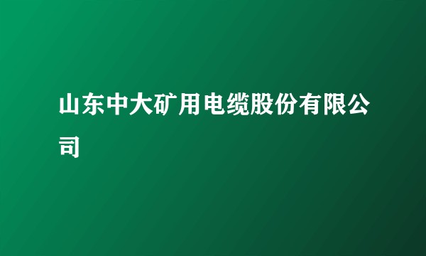 山东中大矿用电缆股份有限公司