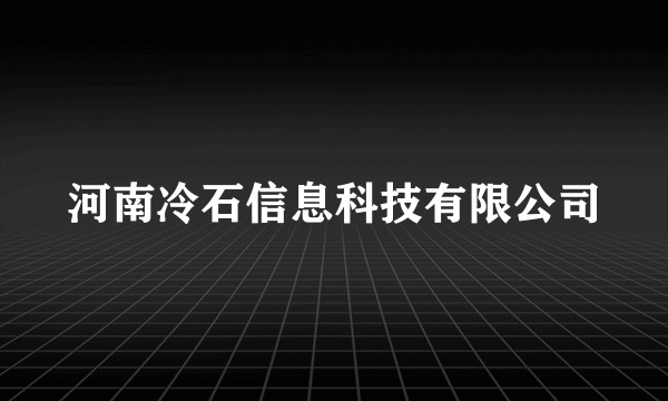 河南冷石信息科技有限公司