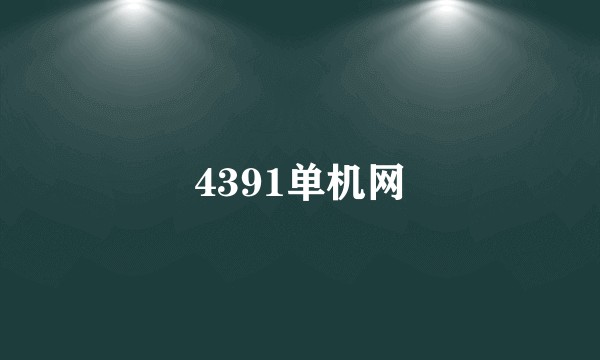 4391单机网