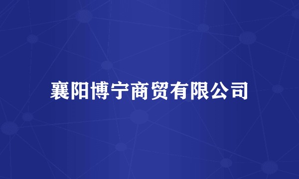襄阳博宁商贸有限公司