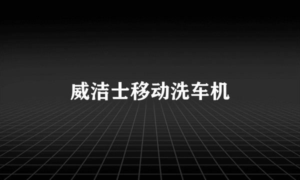 威洁士移动洗车机