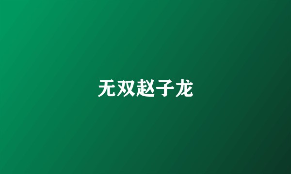 无双赵子龙