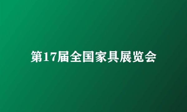 第17届全国家具展览会