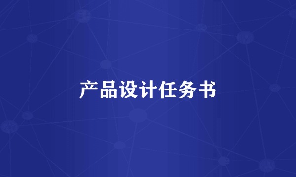 产品设计任务书