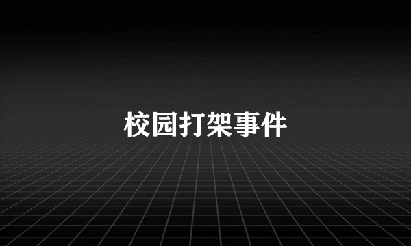 校园打架事件