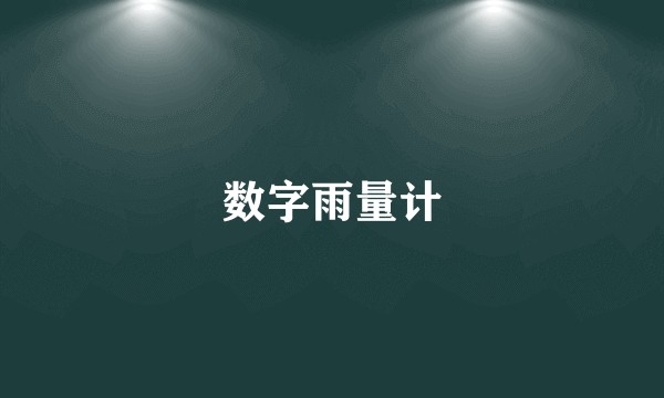 数字雨量计