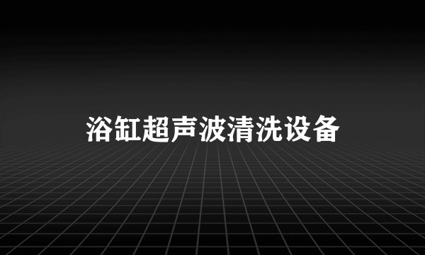 浴缸超声波清洗设备