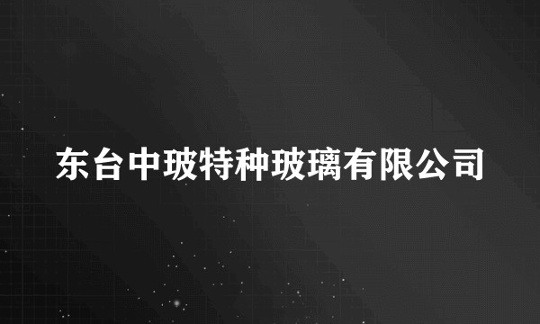 东台中玻特种玻璃有限公司