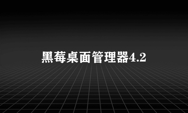 黑莓桌面管理器4.2