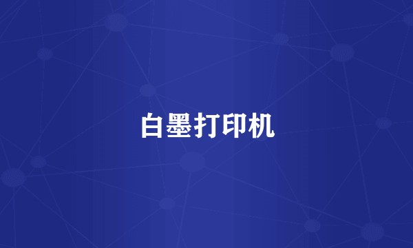 白墨打印机