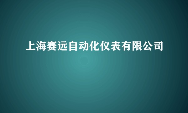 上海赛远自动化仪表有限公司