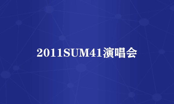 2011SUM41演唱会