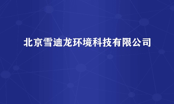 北京雪迪龙环境科技有限公司