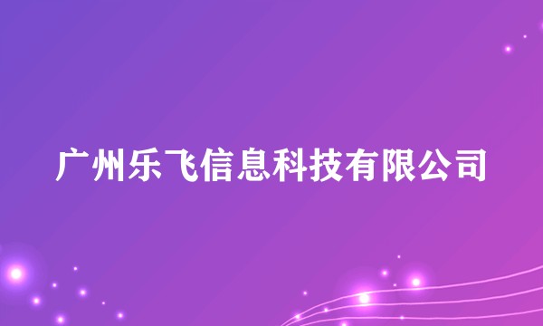 广州乐飞信息科技有限公司