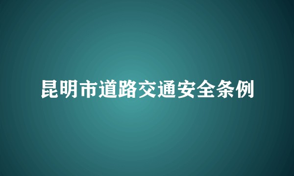 昆明市道路交通安全条例