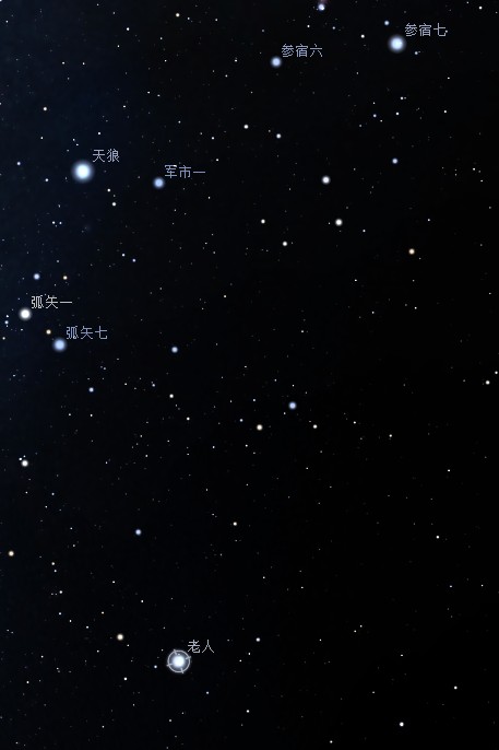 老人星（夜空中第二亮的恒星）