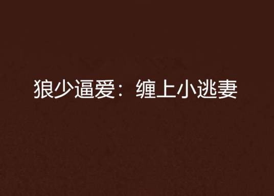 狼少逼爱：缠上小逃妻