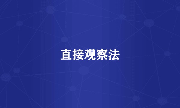 直接观察法