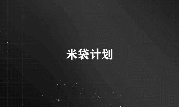 米袋计划