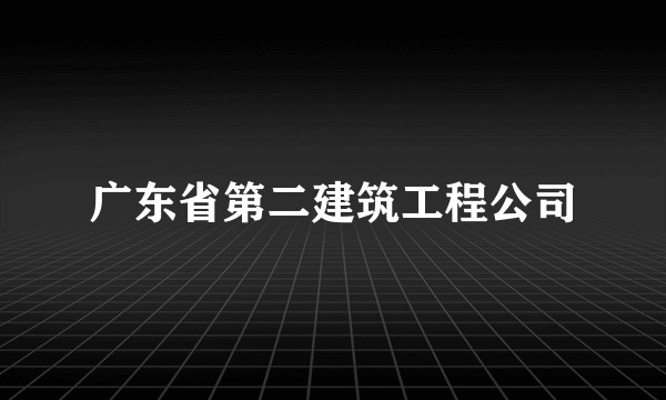 广东省第二建筑工程公司