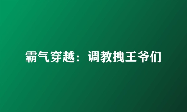 霸气穿越：调教拽王爷们