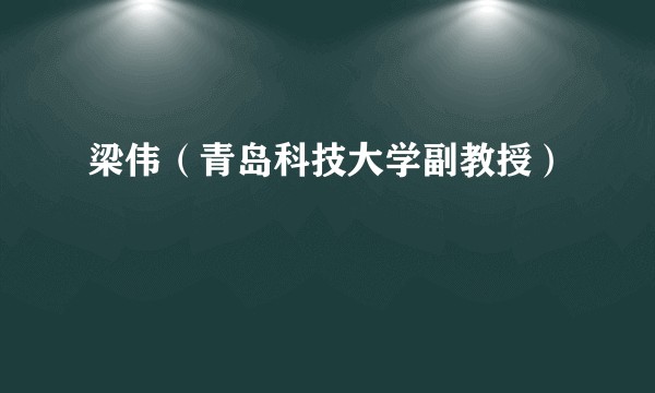 梁伟（青岛科技大学副教授）