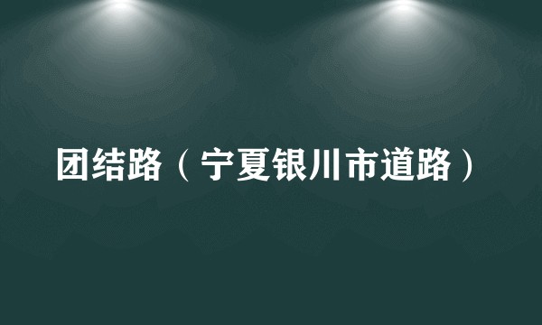团结路（宁夏银川市道路）