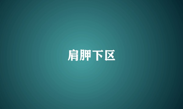 肩胛下区