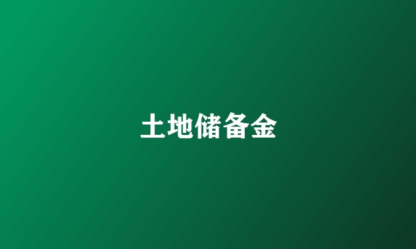 土地储备金