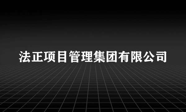 法正项目管理集团有限公司