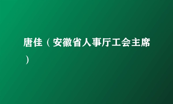 唐佳（安徽省人事厅工会主席）