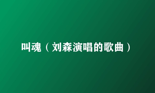 叫魂（刘森演唱的歌曲）