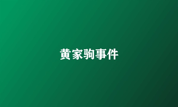 黄家驹事件