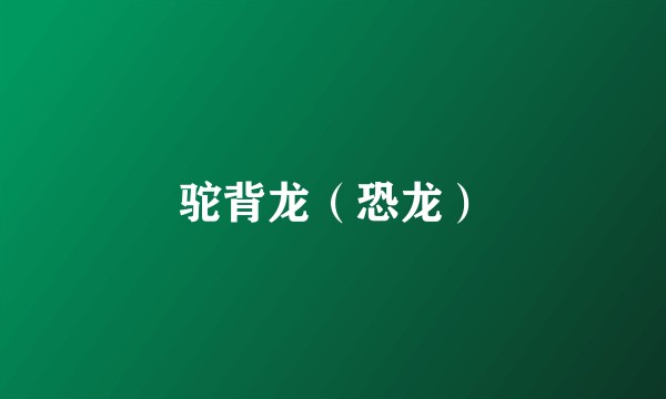 驼背龙（恐龙）