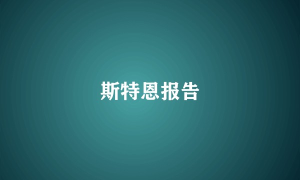 斯特恩报告