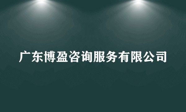 广东博盈咨询服务有限公司
